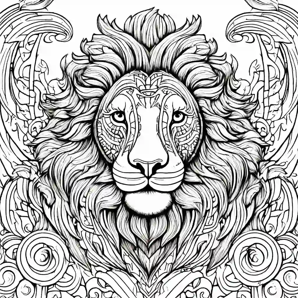 Lions coloring pages